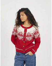 Brave Soul - Snowflake Fairisle Christmas Cardigan - Lyst