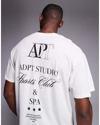 ADPT - Oversized T-Shirt Met A-Print Op De Achterkant - Lyst