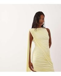 TFNC London - Slinky High Neck Draped Detail Mini Dress - Lyst