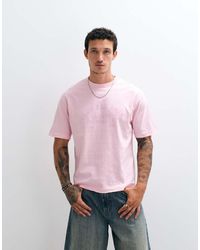 ASOS - Boxy Relaxed T-shirt With Front Text Graphic And Raw Hems - Lyst