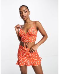 ASOS - Co-ord Cami Crop Top With Front Ruching - Lyst