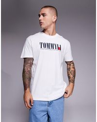Tommy Hilfiger - Linear Flag Logo T-shirt - Lyst