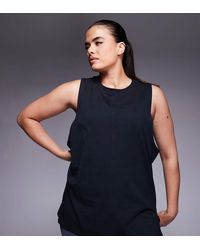 4505 - Top Sin Mangas De Algodón Con Sisas Caídas Y Acabado De Secado Rápido Icon De Curve - Lyst