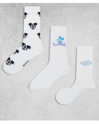 ASOS - Disney Mickey Mouse 3 Pack Sock - Lyst