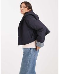 ASOS - Cropped Jack Met Capuchon En Gingham Ruit - Lyst