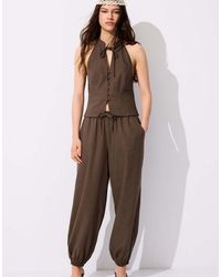 Stradivarius - Qipao Halter Button Top - Lyst