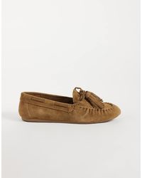 Mango - 100% Leather Tassel Detailing Boat Shoes - Lyst