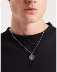 ASOS - Ketting Van Waterbestendig Roestvrij Staal Met Munthangertje - Lyst