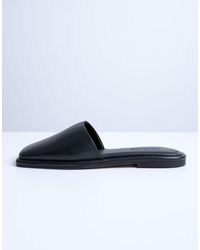 TOPSHOP - Almina Leather Square Toe Mules - Lyst