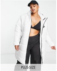 Nike Black Longline Down Filled Coat | Lyst UK