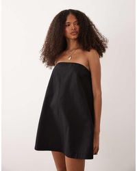 ASOS - Cotton Linen Bandeau Mini Sundress - Lyst