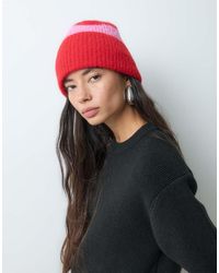 ONLY - Gebreide Beanie Met- En Roze Strepen - Lyst
