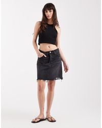 Levi's - Deconstructed Denim Mini Rok - Lyst