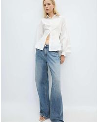 Stradivarius - Balloon Sleeve Poplin Shirt - Lyst