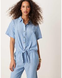 Jdy - Chemise d'ensemble avec détail noué à l'avant - clair - Lyst