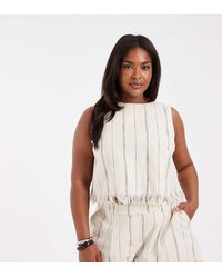 ASOS - Curve Tailored Fringe Hem V Neck Shell Top - Lyst