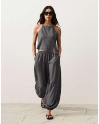 Oysho - 100% Linen Bloomer Trousers - Lyst