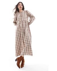 Wednesday's Girl - – gesmoktes midaxi-kleid - Lyst
