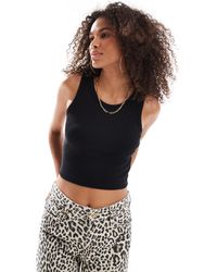 JJXX - Fallon Ribbed Cropped Vest Top - Lyst