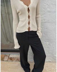NA-KD - Straight Low Waist Suit Trouser - Lyst