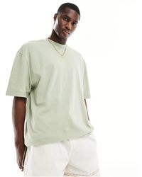 ASOS - Camiseta verde claro extragrande con cordón ajustable en el bajo - Lyst