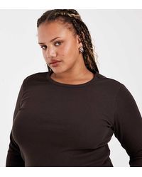 Vero Moda - Long Sleeve Baby Rib Top - Lyst