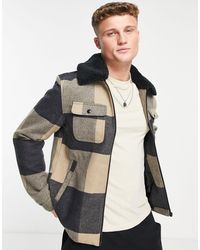Jones Checked Trucker Wool Jacket 