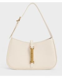 Charles & Keith - Cesia Metallic-Accent Shoulder Bag - Lyst