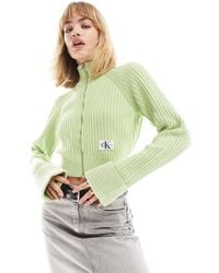 Calvin Klein - Monogram Logo Sweater Cardigan - Lyst