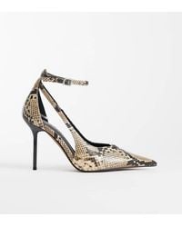 Asos Design Wide Fit - Progress Pattern Work Stiletto Court Shoes - Lyst