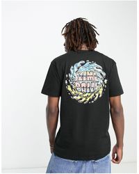 Santa Cruz - Camiseta negra con logo estampado en el pecho y la espalda slimeball chrome - Lyst