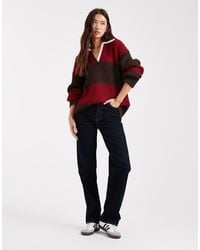 4th & Reckless - Wool Blend Oversized Rugby Knit Jumper - Lyst