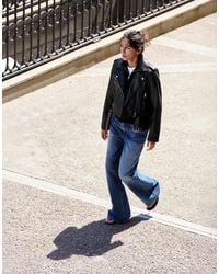 Pull&Bear - Leather Effect Biker Jacket - Lyst