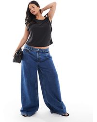 ASOS - Asos Design Curve High Waist Wide Leg Jeans - Lyst
