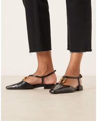 ASOS - Lockhart Chisel Toe Trim Detail Slingback Flats - Lyst