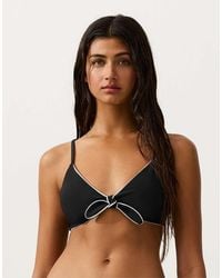 Oysho - Bow Triangle Bikini Top - Lyst