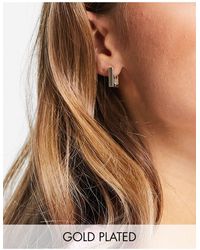 Orelia Square huggie Hoop Earrings - Multicolour