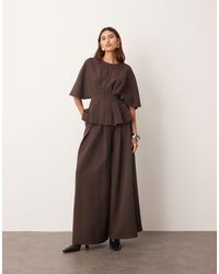 ARRANGE - Pleat Waist Tailored Wide Leg Pants - Lyst