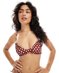 ASOS - Ginny Scoop Bikini Crop Top - Lyst
