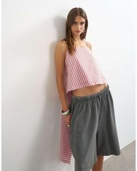 TOPSHOP - Square Neck Cami Top With Draped Back Detailing - Lyst