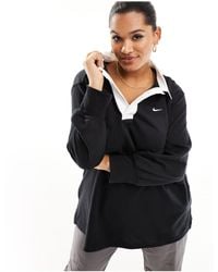 Nike - Plus Essential Oversized Long Sleeve Polo Top - Lyst
