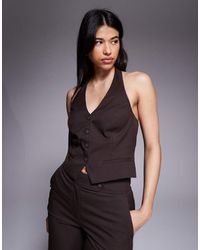 Forever New - Tailored Halter Neck Cropped Waistcoat Co-Ord - Lyst