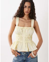 ASOS - Cami With Ruched Detail And Bows - Lyst