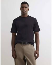 River Island - Slim Fit Cotton Crew Neck T-Shirt - Lyst