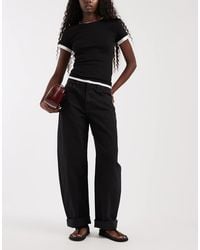 ASOS - Turn Up Barrel Jeans - Lyst