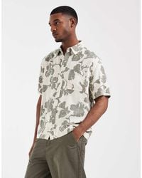 ASOS - Relaxed Linen Blend Shirt With Floral Print - Lyst