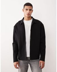 ASOS - Relaxed Button Through Jersey Jacket - Lyst