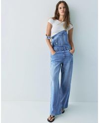 Pull&Bear - – langes jeans-latzhose - Lyst