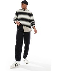 Fred Perry - Striped Open Knit Jumper - Lyst