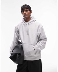ARKET - Felpa Con Cappuccio Pesante Oversize Chiaro Mélange - Lyst